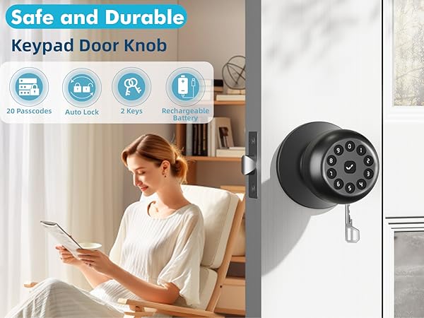 keypad door knob