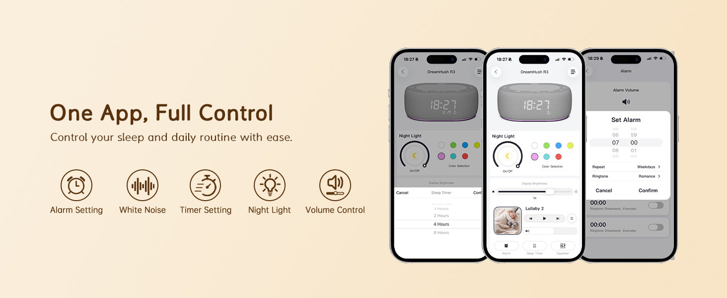 white noise sound machine with app