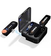 comica Vimo S MI Wireless Microphone for iPhone with Charging Case, MFI Certified, 5HR Battery Li...