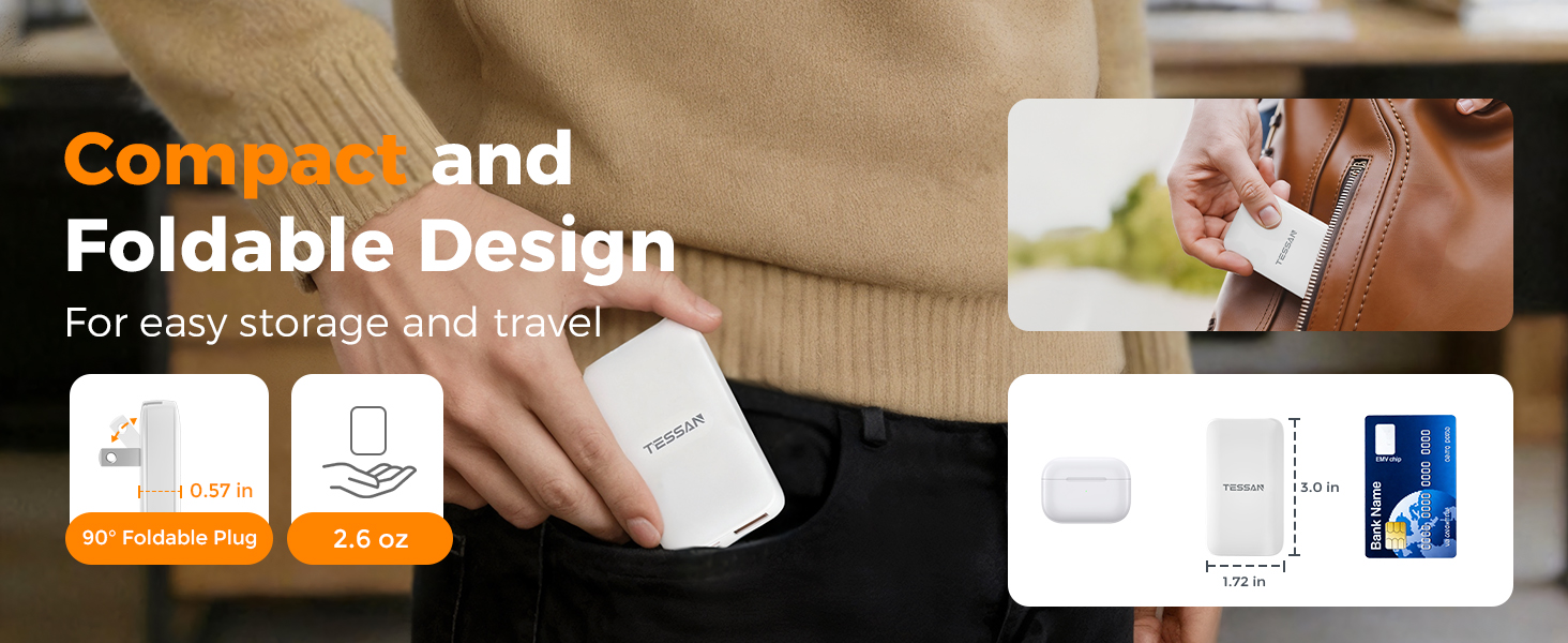 flat usb c wall charger