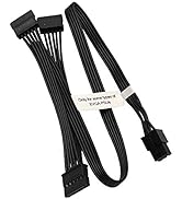 COMeap SATA Power Cable for EVGA PSUs, 6 Pin to 3X 15 Pin SATA Hard Drive Adapter Splitter for So...