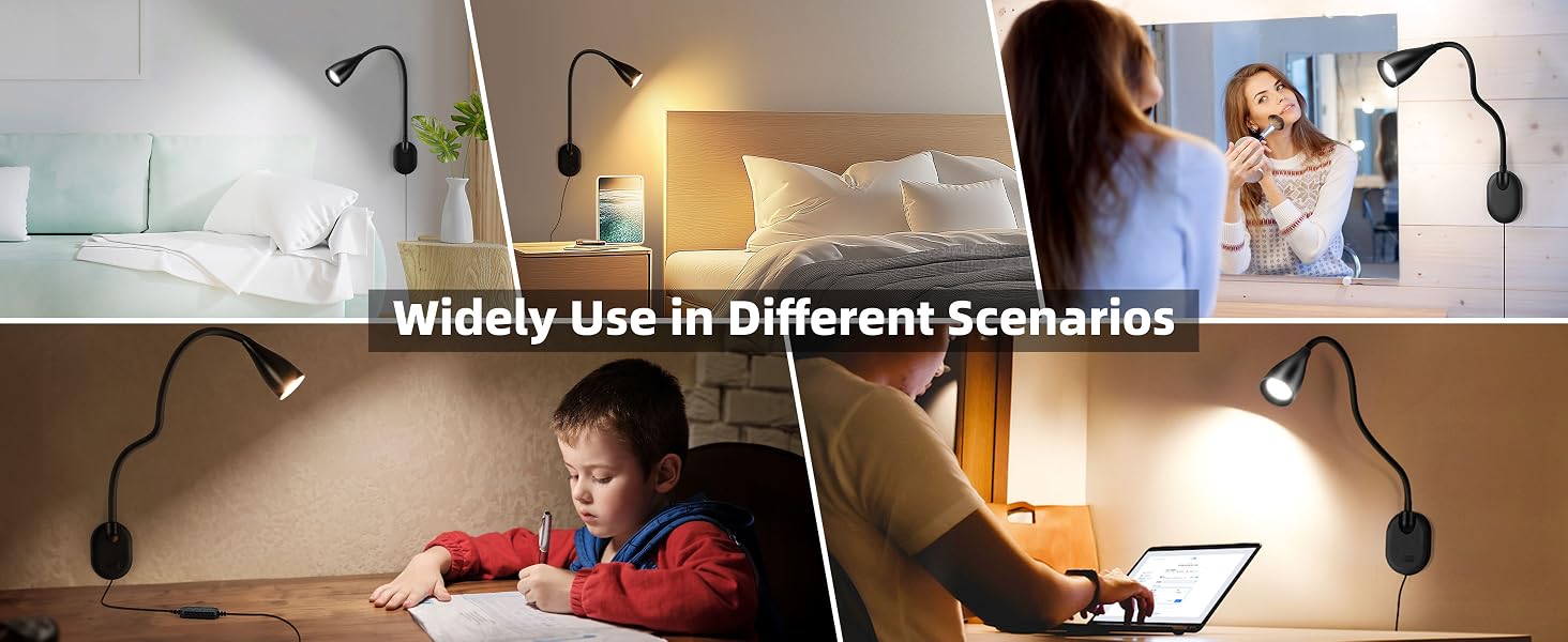 Flexible Gooseneck Headboard Bed Lights