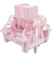 Fejwlvs Mist Veil Pink Tactile Switch 5 Pin 50gf Pre-Lubricated,Dustproof Switch,Suitable for LED...