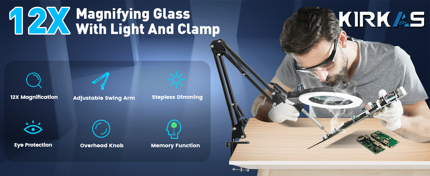 magnifying glass with light,magnifying glass with light and stand,lighted magnifying glass