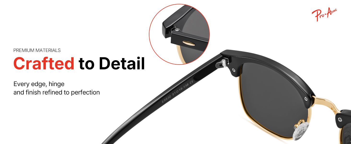 Pro Acme Semi-Rimless Polarized Sunglasses