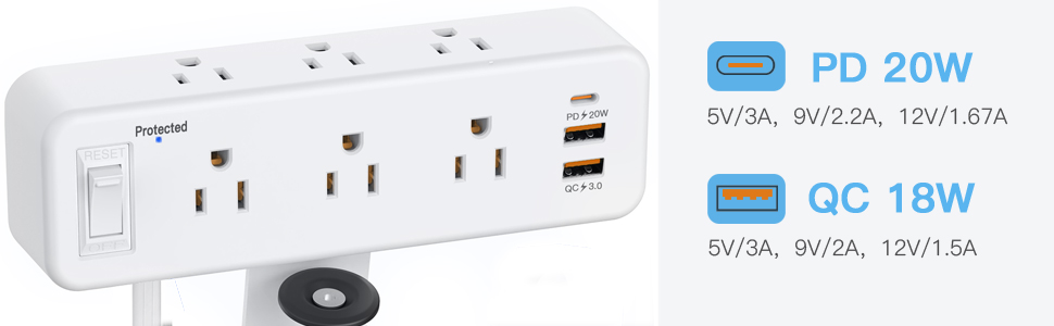 extension cord with multiple outlets surge protector power strip with usb ports