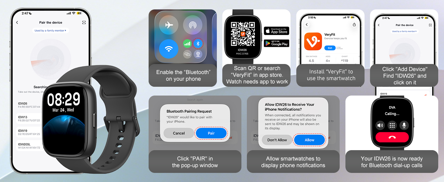 Smart Watch (Answer/Make Call) for iPhone&amp;amp;Android
