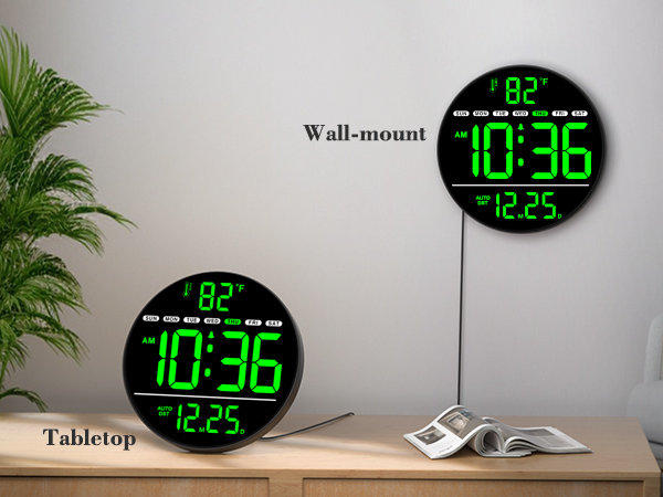 modern digital wall clock