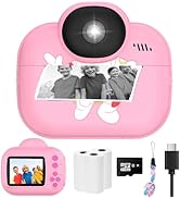 Instant Print Camera for Kids, Kids Camera Christmas Birthday Gifts for Girls Boys, 1080P HD Digi...