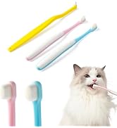 E.M&amp;S.T by Emmeliestella Small Dog &amp; Cat Toothbrush Micro Head, Cat Dental Care, Pets Toothbrush,...