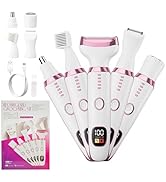 SIDHGN 5-in-1 Electric Razor for Women - Bikini Trimmer with LED Display, Painless Hair Removal f...