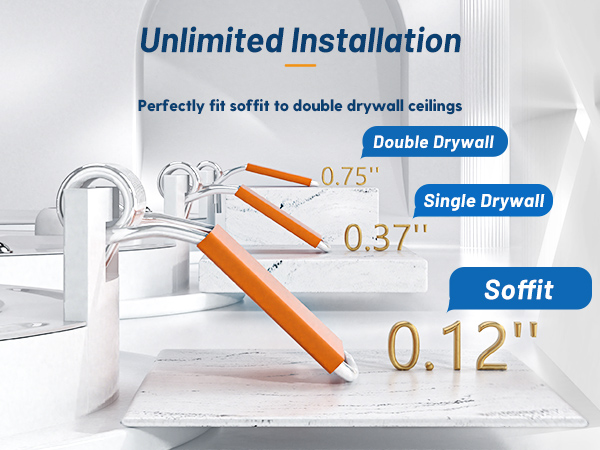 This canless recessed light 6 in can perfectly fit soffit to double drywall ceilings