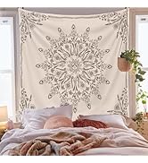 Jhdstore Floral Bohemian Tapestry-Flower Aesthetic Tapestries-Indian Wall Hanging Boho Tapestries...