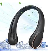 ASNUG Neck Fan, Bladeless Neck Fan, 4000 mAh Rechargeable Personal Fan, 360° Hands Free Wearable ...