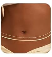 NECOCY 14K Gold Plated Waist Chain for Women, Sexy Beach Layered Belly Belt Chain Waterproof Bead...