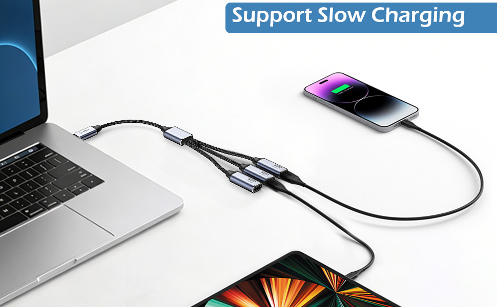 USB C Splitter 1 in 3 Out