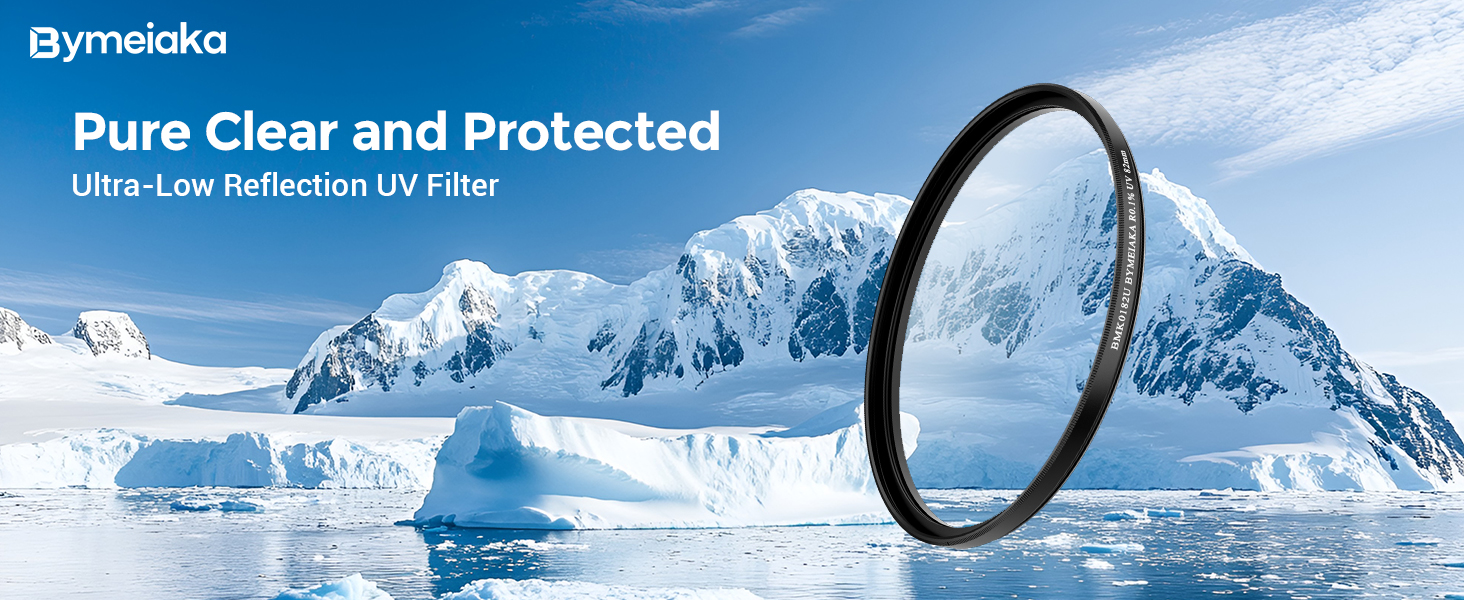 Bymeiaka UV filter with ultra-low reflection cuts glare and ghosting.