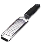 Stainless Steel Cheese Grater, Ergonomic Soft Handle Lemon Ginger Potato Zester with Plastic Cover