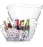 Ice Bucket 2 PCS, Acrylic Ice Bucket for Parties, Mimosa Bar Supplies, Beverage Tub for Champagne...