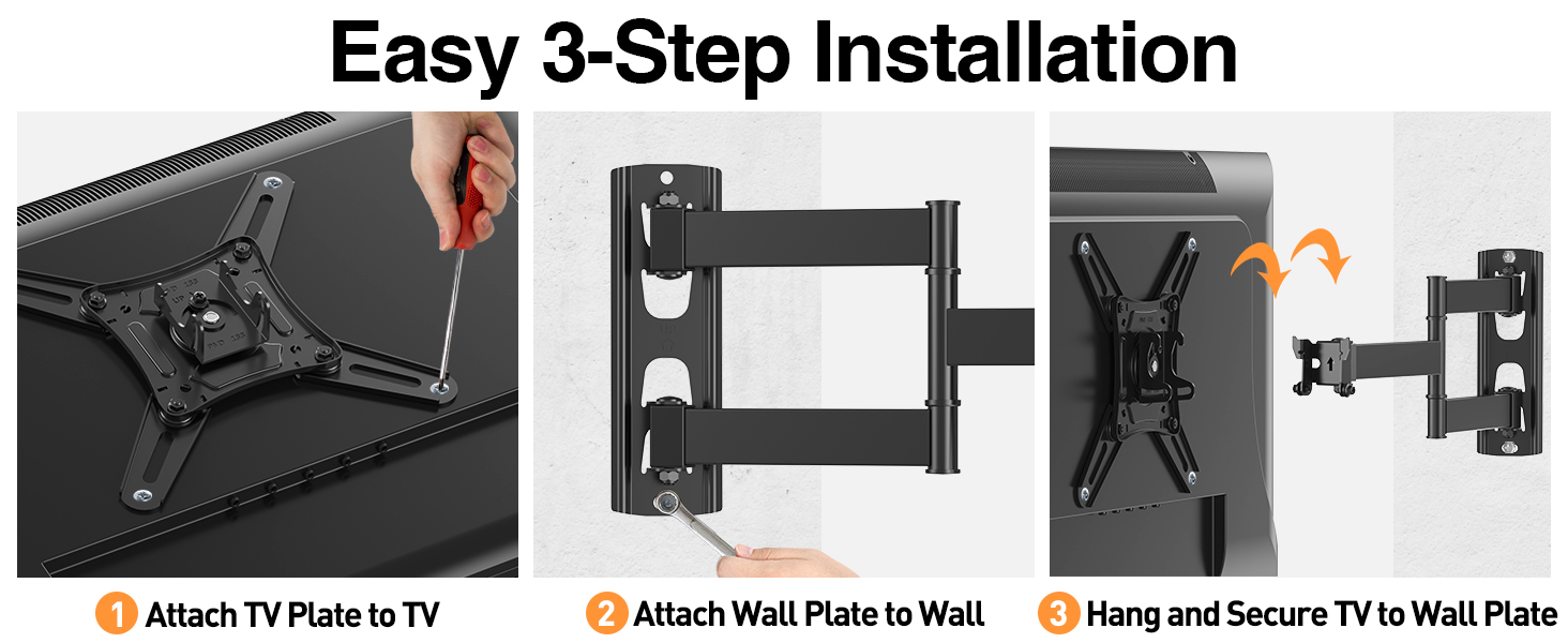 Full Motion TV Monitor Wall Mount