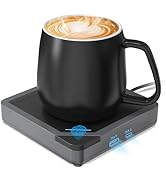 Coffee Mug Warmer Set: Coffee Warmer for Desk Auto Shut Off Candle Warmer Plate Electric Beverage...