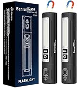 Banral Rechargeable Magnetic Small Flashlights High Lumens - Super Bright Powerful LED Tactical U...