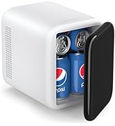 CROWNFUL Mini Fridge, 4 Liter/6 Cans Portable Skincare Fridge, AC/DC Cooler and Warmer Personal R...
