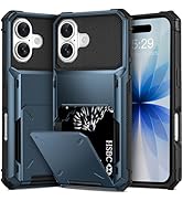 TOPAUX for iPhone 17 Wallet Case 5 Credit Card Holder Flip Cover ID Slot Back Pocket Compartment ...