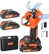 Cordless Electric Pruner, 2.1“ Branch Cutter – Brushless Battery Powered Pruning Shears with LCD ...