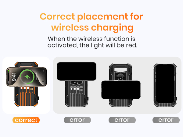 wireless charging pacement