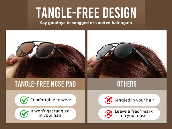 tangle-free Aviator Sunglasses