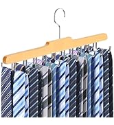 Tie Rack Hanger for Closet Fitnice Upgraded Non Slip Tie Holder Organizer Space Saving with 20 Fo...