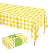 Yellow Checkered Tablecloth