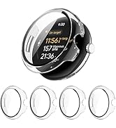 Eiavike 4 Pack Hard PC Screen Protector Case Compatible with Google Pixel Watch 1/2/3 41mm, with ...