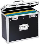 VZCPYTPM Storage File Box,Portable Locking Storage Totes with Dual Combination Locks for Filing O...