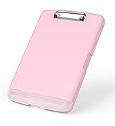 Rimilak Plastic Clipboard with Storage, High Capacity Nursing Clipboards with Pen Holder, Slim Cl...