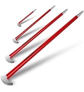 TOOLEAGUE 4Pcs Rolling Head Pry Bar Set,6