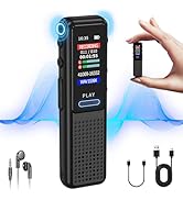 128GB Voice Recorder - ZIPCIDE Digital Voice Activated Recorder with Intelligent Noise Reduction,...