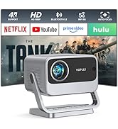 [Now with Netflix &amp; 3500 ANSI] 4K Projector with WiFi and Bluetooth, Auto Focus Keystone &amp; Dolby ...