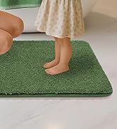 COSY HOMEER Bath Rugs for Bathroom Extra Thick- Anti-Slip Bath Mats Soft Plush Yarn Shaggy 100% S...