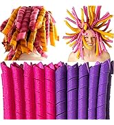 50 Pcs Heatless Spiral Hair Curlers 22inch Magic No Heat Hair Curls For Long Hair 6Pcs Styling Ho...