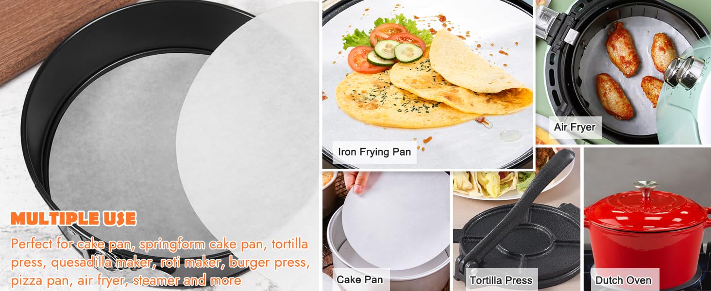 round parchment paper 8-inch