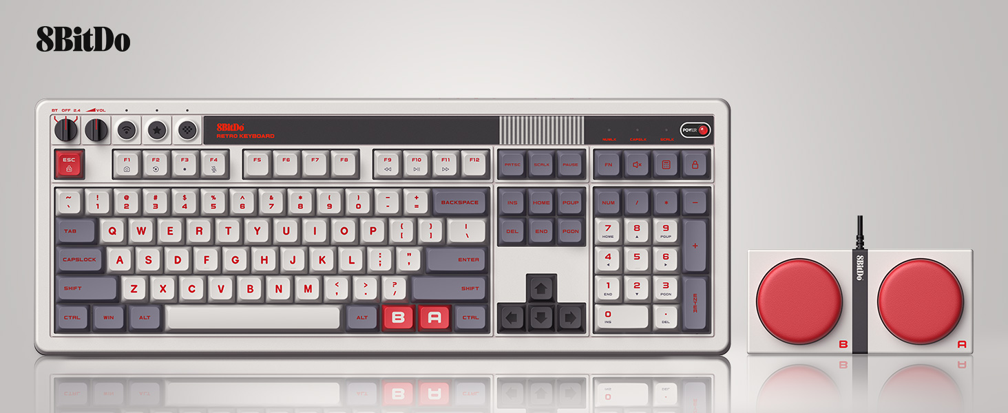 Retro Mechanical Keyboard 108 keys for Windows and Android Programmable Keyboard Hot-swappable