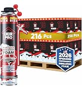 Mega Spray Foam Insulation 216 Pcs (18 Boxes x 12 Pcs) Expanding Sealant, Closed Cell High Densit...