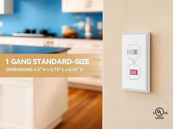 1 Gang Standard Size Duplex Switch Wall Plate