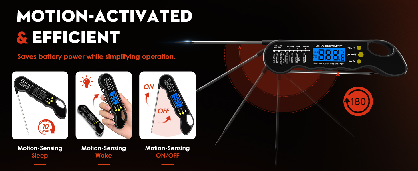 TRAUSI Instant Read Meat Thermometer