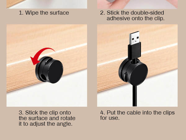 Rotatable Cord Holder Magnetic Clips