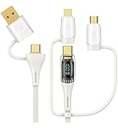 USB C to Multi Charging Cable, USAMS 100W 6.6FT 5A Type C to Type C Fast Charger Charging Cord wi...