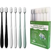 EasyHonor Extra Toothbrush for Sensitive Gums, Micro Fur Manual Toothbrush with 20000 Soft Floss ...