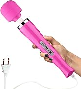 CHARMING 10 Speeds Wired Powerful Handheld Back Massager with Strong Vibration Wand, Personal The...